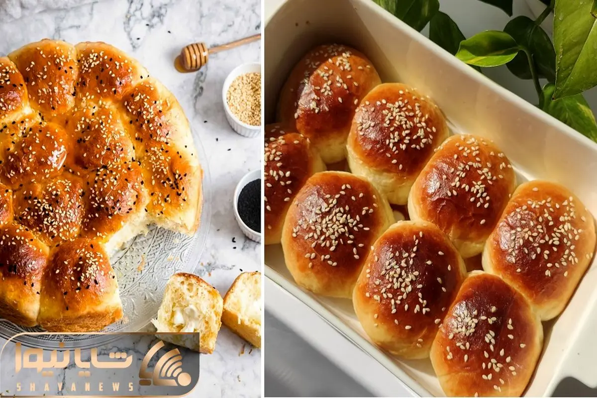 طرز تهیه نان کندو پنیری / بهترین دستور برای پخت نان لانه زنبوری مغزدار