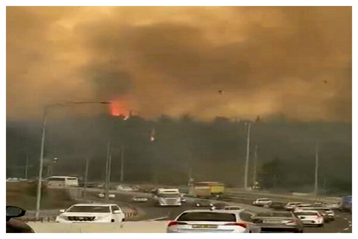 وقوع حریق گسترده در اطراف قدس