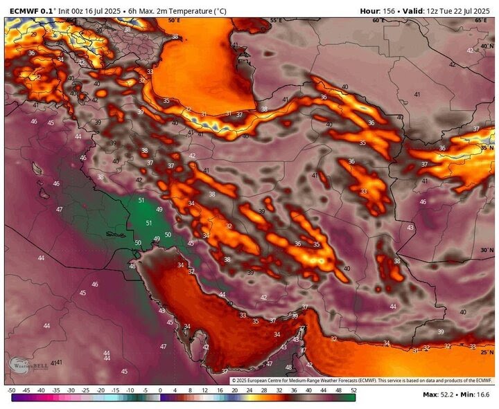 ورود موج بیسابقه گرمای شدید به کشور؛ گرمی جهنمی در راه کشور
